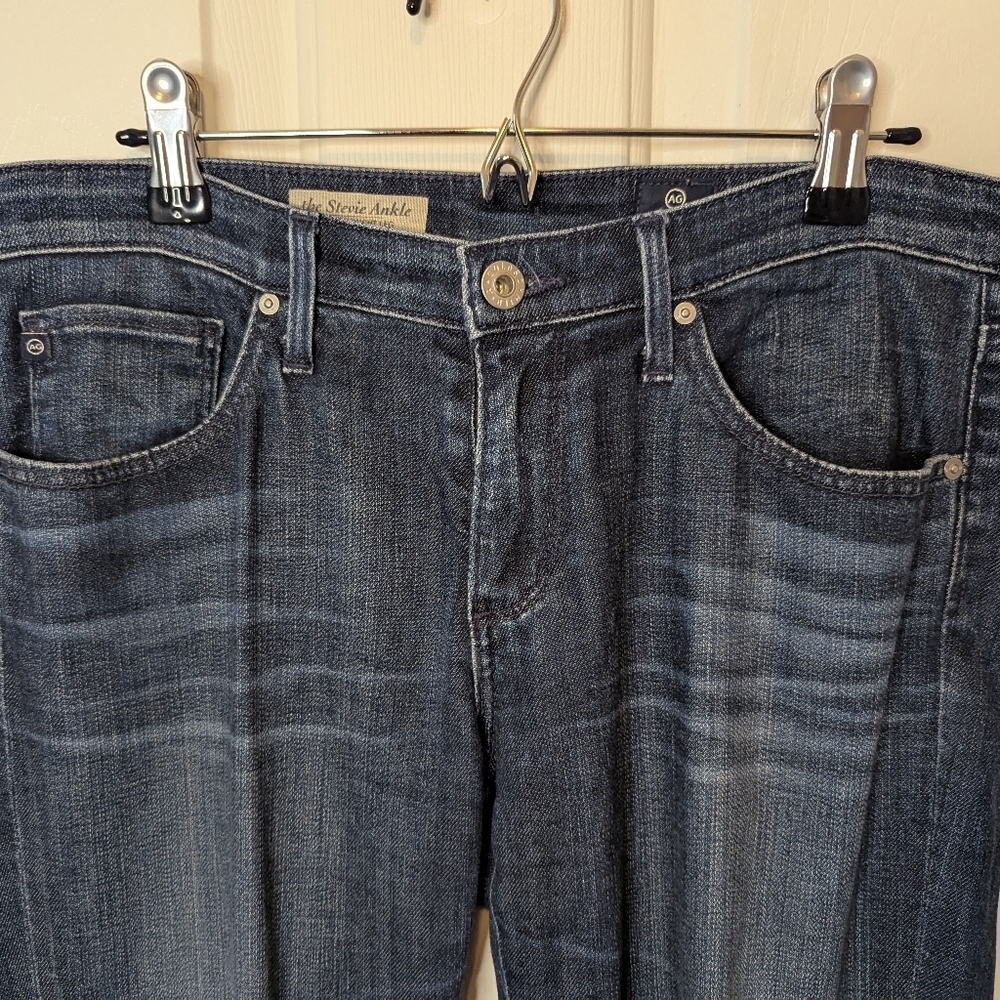 AG Adriano Goldschmied Anthropologie Slim Stevie Ankle Blue Jeans Size 29R - Picture 7 of 8